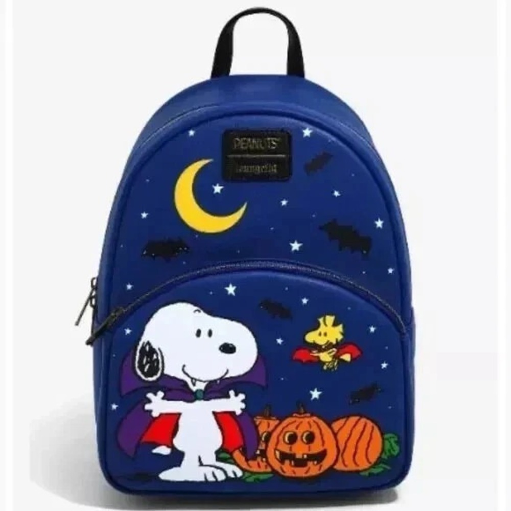 Loungefly Peanuts Snoopy and Woodstock Halloween Vampire Mini Backpack